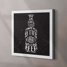 Quadro Decorativo com Moldura Beers Branco