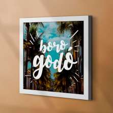Quadro Decorativo com Moldura Borogodó Branco