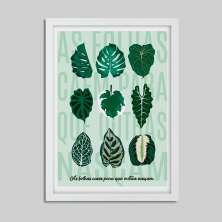 Quadro Decorativo com Moldura Botânica II Branco