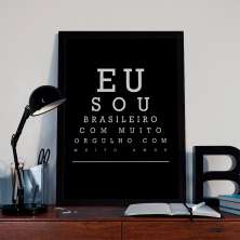 Quadro Decorativo com Moldura Brasilieiro Preto