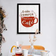 Quadro Decorativo com Moldura Café Preto