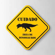 Quadro Decorativo com Moldura Dino Amarelo