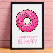 Quadro Decorativo com Moldura Donut Preto