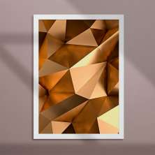 Quadro Decorativo com Moldura Golden Poly Branco