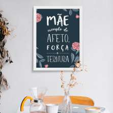 Quadro Decorativo com Moldura Mãe Branco
