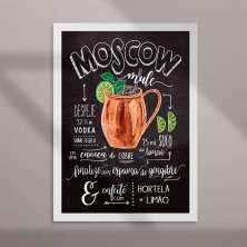 Quadro Decorativo com Moldura Moscow Mule Branco