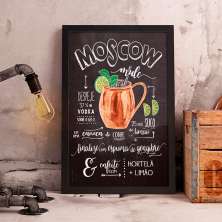 Quadro Decorativo com Moldura Moscow Mule Preto
