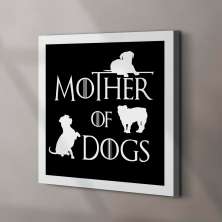 Quadro Decorativo com Moldura Mother Branco