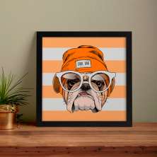 Quadro Decorativo com Moldura Pets Toca Preto