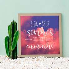 Quadro Decorativo com Moldura Siga Bege