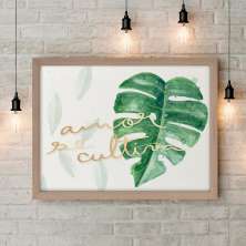 Quadro Decorativo com Moldura Terrarium III Bege