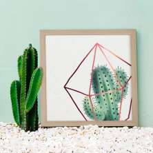 Quadro Decorativo com Moldura Terrarium V Bege