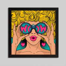 Quadro Decorativo com Moldura Woow Preto