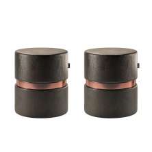 Kit 02 Puffs Decorativo Redondo Porto Luxo  - SalaOne