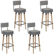 Kit 4 Banquetas para Bancada Estofada Bariloche Cardan