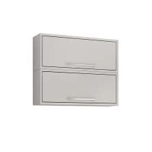 Armário Aereo Duplo Geladeira 2 Portas Basculante Paris Salleto Branco