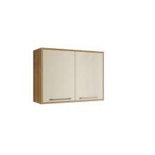 Armario Aereo 2 Portas Cozinha Viena Salleto Carvalho/Off White