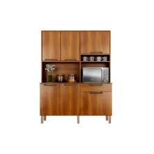 Cozinha Compacta Siena 6 Portas 1 Gaveta Salleto Nogal