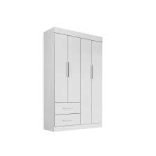 Guarda-Roupa 4 Portas 2 Gavetas New Verona Salleto Branco