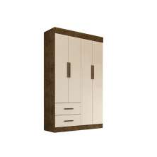 Guarda-Roupa 4 Portas 2 Gavetas New Verona Salleto Ipê/Off White