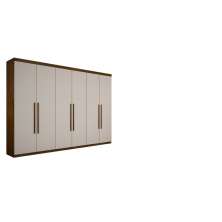 Guarda Roupa Órion 6 Portas 6 Gavetas Sallêto Ipê/Off White