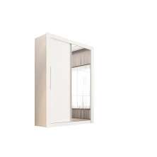 Guarda Roupa Casal 2 Portas 2 Gavetas 1 Espelho Panama Salleto Branco