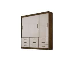 Guarda-Roupa Roupeiro New Star 3 Portas Salleto Ipê/Off White