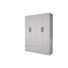 Guarda Roupa Solteiro 4 Portas 2 Gavetas Porto Salleto Branco