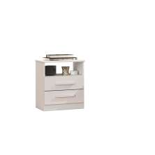Mesa de Cabeceira 2 Gavetas New Venus Salleto Branco