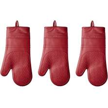 Kit 3 Luvas Térmicas de Silicone para Forno Cozinha Revestida Sanremo