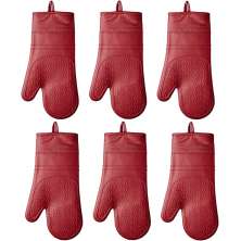 Kit 6 Luvas Térmicas de Silicone para Forno Cozinha Sanremo