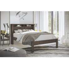 Cama Casal com Baú Jersey Ébano