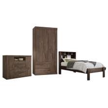 Conjunto Quarto de Solteiro Completo Arthur Ebano
