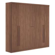 Guarda Roupa 6 Portas Casal Com Espelho Lagos Jatobá