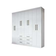 Guarda-Roupa Casal Liverpool 8 Portas 6 Gavetas Branco