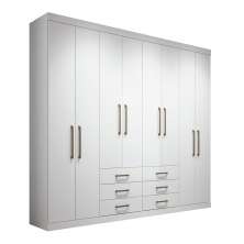 Guarda-Roupa Casal Master 8 Portas 6 Gavetas Branco