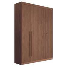 Guarda Roupa Casal Ripado 4 Portas Elvas Jatobá