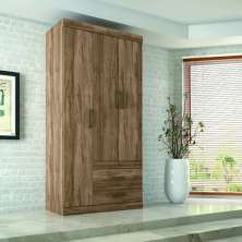 Guarda Roupa Roupeiro de Solteiro Compacto Com 3 Portas 2 Gaveta Luxo Apartamento AP Star 1,83x0,90 - Santos Andirá