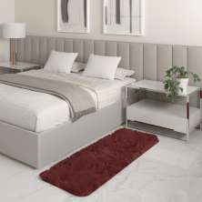 Tapete Passadeira Quarto Antiderrapante Marrom 50 x 140 cm