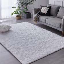Tapete Pelo Alto Felpudo Macio Anti Derrapante Anti Alérgico Branco - 140 x 200 cm Tapete para Sala e Quartos