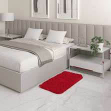 Tapete Pelo Alto Felpudo Macio Anti Derrapante Anti Alérgico Vermelho - 50 x 100 cm Tapete para Sala e Quartos