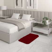 Tapete Pelo Alto Felpudo Macio Anti Derrapante Anti Alérgico Vinho - 50 x 100 cm Tapete para Sala e Quarto