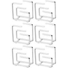 6 Porta Guardanapos de Papel Cromados para Cafeterias Suportes Organizadores de Mesas