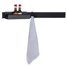 Organizadores Cozinha Barra 60cm Porta Condimentos Gancho Grafite