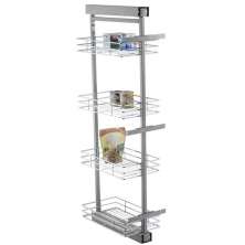 Coluna Aramada Deslizante 46cm x 23cm x 122,5cm Com 4 Cestos
