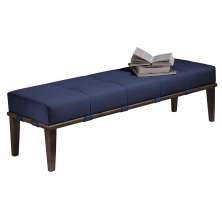 Banco Livia Azul e Imbuia 140 cm