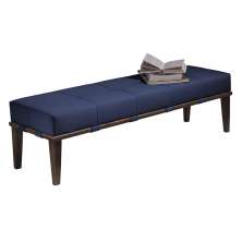 Banco Livia Azul e Imbuia 160 cm