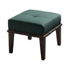 Puff Livia Verde e Imbuia 45 cm
