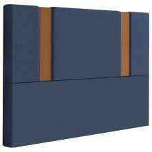 Cabeceira Casal 138 cm Veron Veludo Azul Soon
