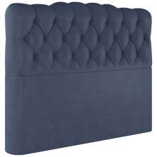 Cabeceira Queen 158 cm Milan Veludo Azul Soon